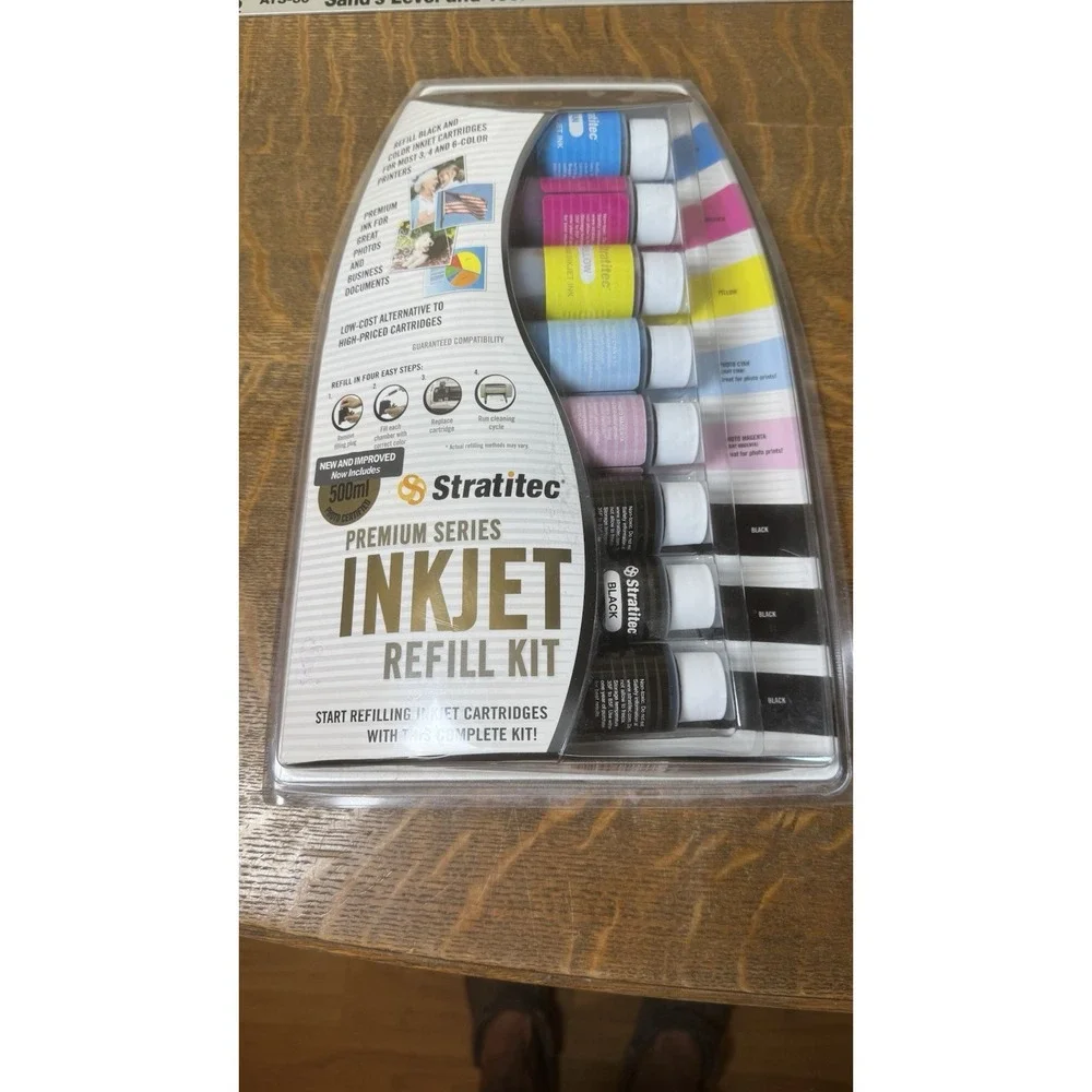 Stratitec Premium Series Inkjet Printer Ink Refill Kit